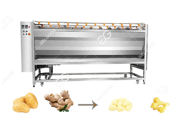 Chine 200-3000kg/T pomme de terre commerciale personnalisable Ginger Cleaning And Peeling Machine avec le prix usine fournisseur