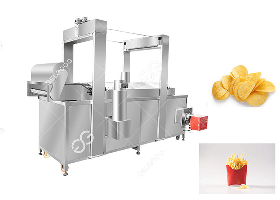 Chine Pommes frites automatiques électriques et de gaz de friteuse de machine de pomme de terre faisant frire la machine fournisseur
