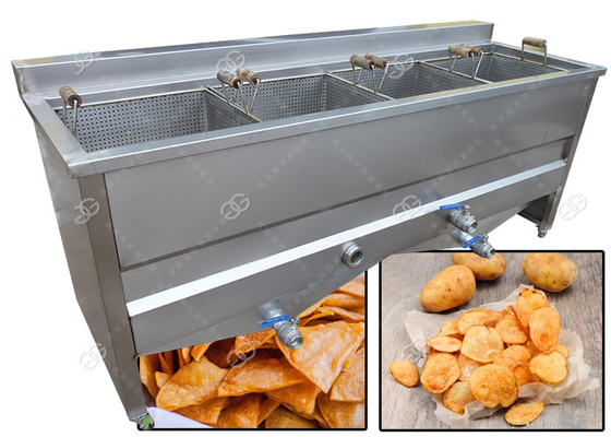 Chine Chauffage au gaz profond de machine de friteuse de casse-croûte automatique commercial de 4 paniers fournisseur